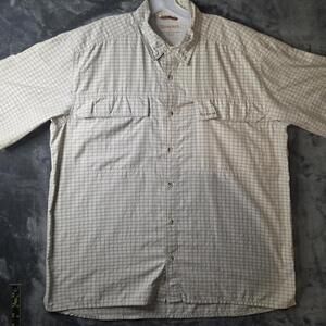 Simms Mens Short Sleeve Button Up Sz XL